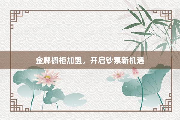 金牌橱柜加盟，开启钞票新机遇